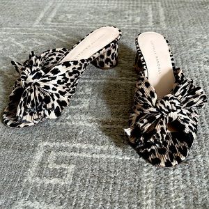 Loeffler Randall Emilia Leopard Kitten Heel Sandals 6.5